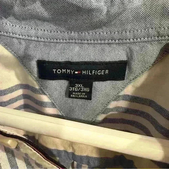 Tommy Hilfiger | Vintage 90s pastel colors  striped mens button-up shirt - Picture 5 of 5